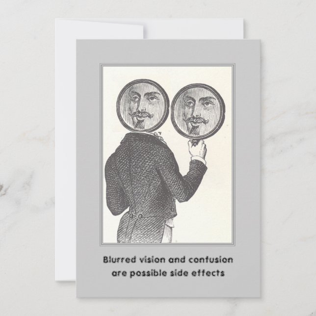 Convite Loucura vintage (Frente)