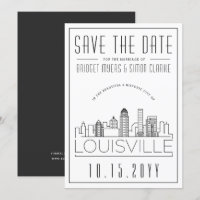 Louisville Wedding Stylized Skyline Salvar a Data