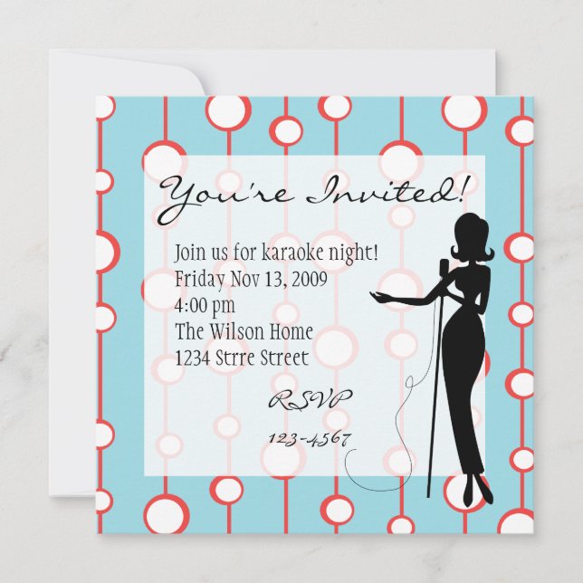 Convite Lounge Singer (Frente)