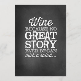 Convite Lousa 5x7 Sinal de Mesa Vinho Porque