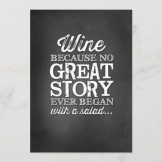 Convite Lousa 5x7 Sinal de Mesa Vinho Porque