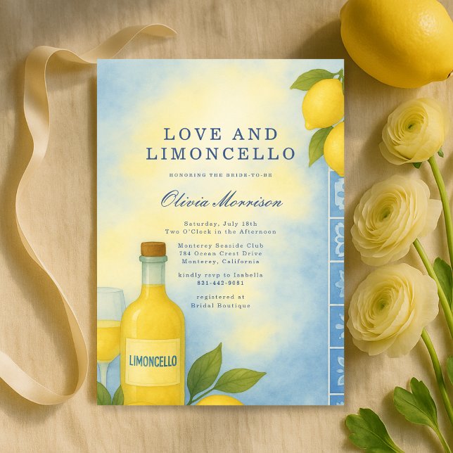 Convite Love and Limoncello Italian Bridal Shower (Criador carregado)