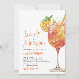 Convite Love At First Spritz Bridal Shower