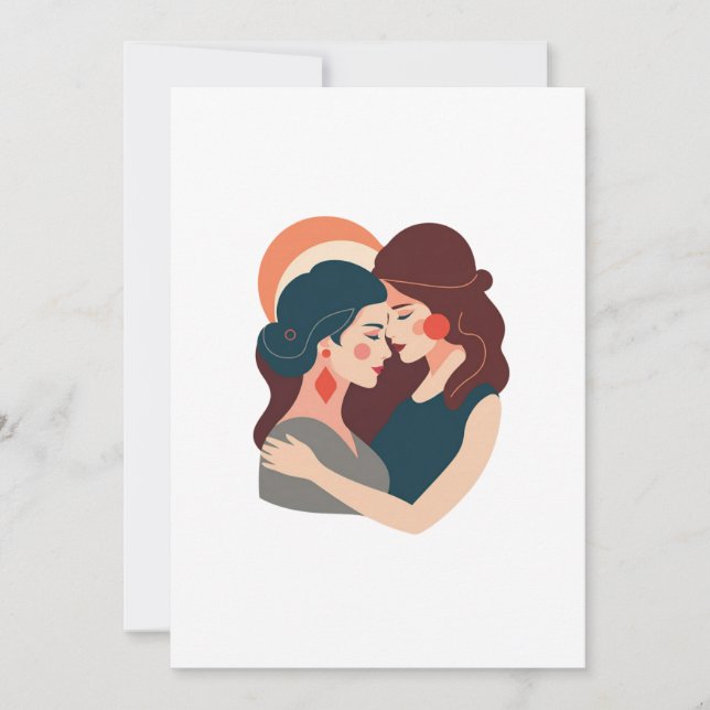 Convite love between women (Frente)