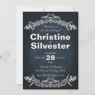 Convite Love Bird Vines, casamento 5x7