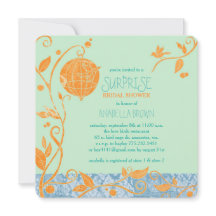 Love Birds Mint Green Surprise Chá de panela