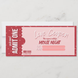 Convite Love Coupon Valentine's Day Card