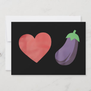 Convite Love EggPlant Engraçado Gay LGBTQ Prid