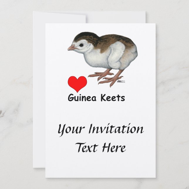 Convite Love Guiné Keets (Frente)