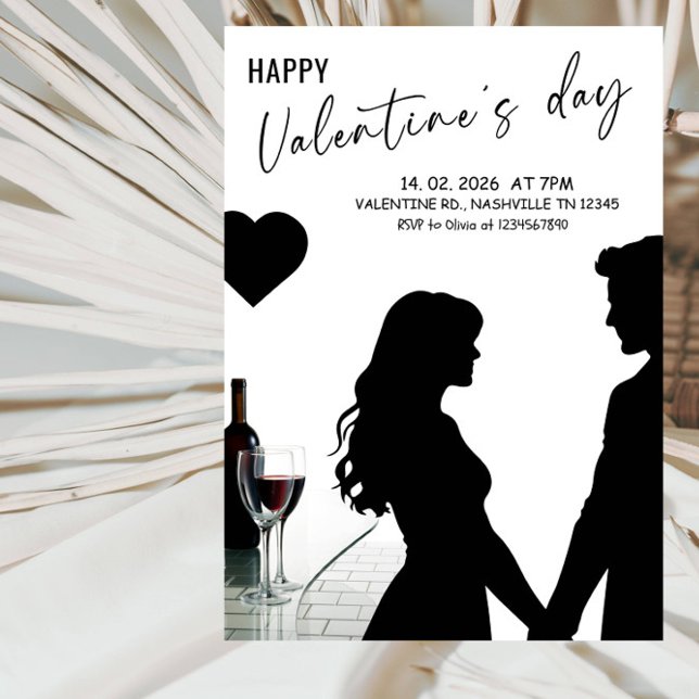 Convite Love & Hearts Valentine’s Celebration Party (Criador carregado)