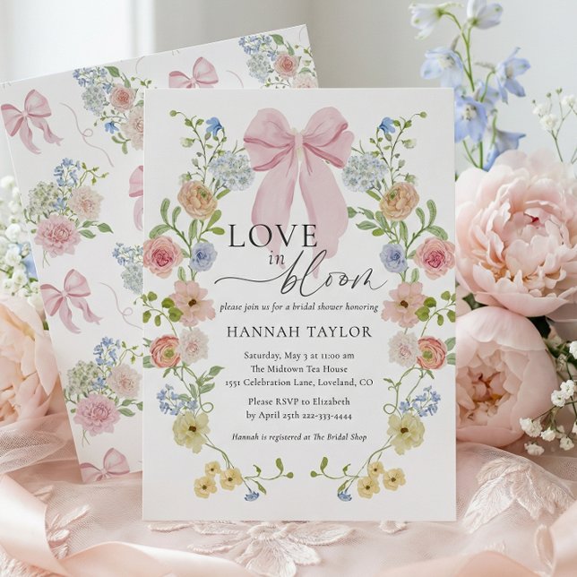 Convite Love in Bloom Bridal Shower (Criador carregado)