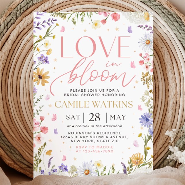 Convite Love in Bloom Bridal Shower Invitation (Criador carregado)