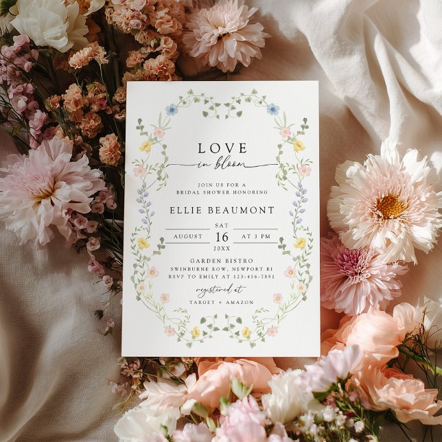 Convite Love in Bloom Bridal Shower Invitation (Criador carregado)
