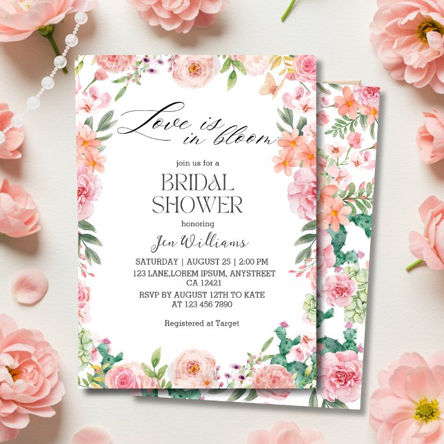 Convite Love in Bloom Spring Garden Floral Bridal shower (Criador carregado)