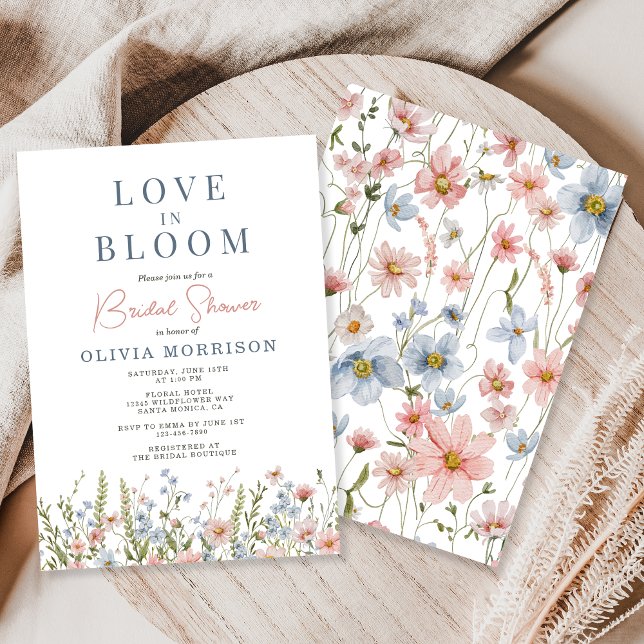 Convite Love in Bloom Wildflower Bridal Shower (Criador carregado)