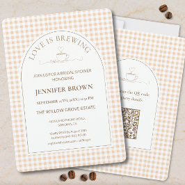 Convite Love Is Brewing Bridal Shower Invitation | Coffee