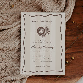 Convite "Love is Brewing" Coffee Bridal Shower