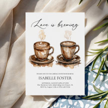 Love is Brewing Coffee Rustic Bridal Shower