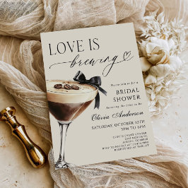 Convite Love is Brewing Espresso Martini Bridal Shower