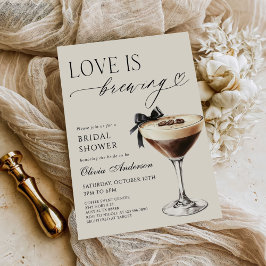 Convite Love is Brewing Espresso Martini Bridal Shower