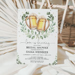 Convite Love is Brewing Greenery Beer Bridal Shower<br><div class="desc">Love is brewing! Invite your guests to shower with this chic beer-themed invitation. Use the design tools to edit the text,  change font color and style to create a unique one of a kind invitation design.</div>