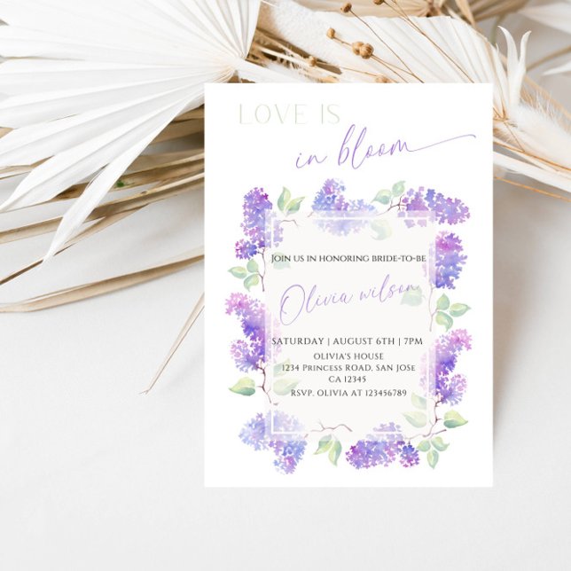 Convite Love Is in Bloom Bridal Shower-Floral Garden Theme (Criador carregado)