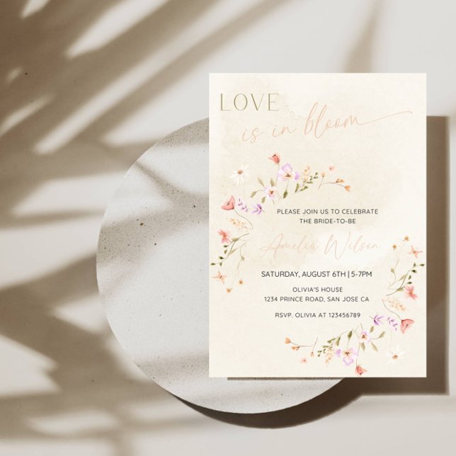 Convite Love Is in Bloom Bridal Shower-Floral Garden Theme (Criador carregado)