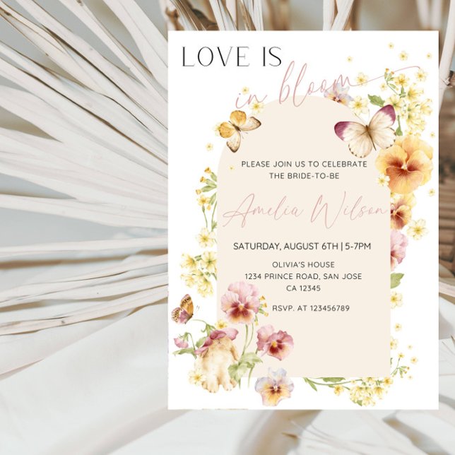 Convite Love Is in Bloom Bridal Shower-Floral Garden Theme (Criador carregado)