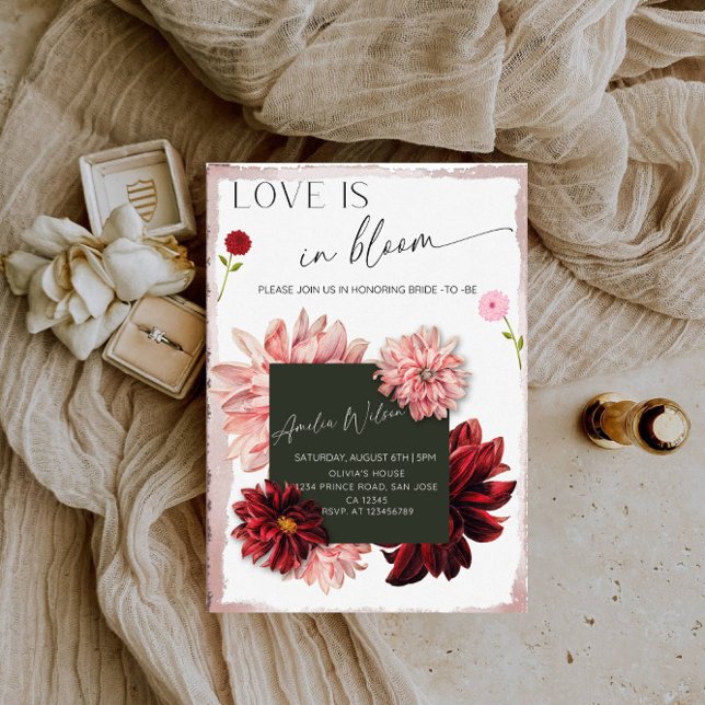 Convite Love Is in Bloom Bridal Shower-Floral Garden Theme (Criador carregado)
