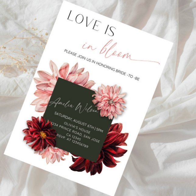 Convite Love Is in Bloom Bridal Shower-Floral Garden Theme (Criador carregado)
