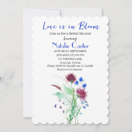 Convite Love is in Bloom Thistle Floral Bridal Shower 