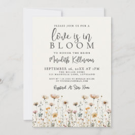 Convite Love Is In Bloom Wildflower Bridal Shower