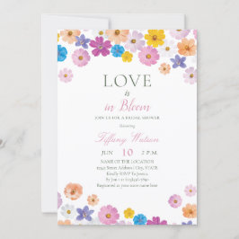 Convite Love is in Bloom Wildflower Garden Bridal Shower