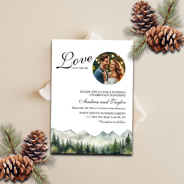 Convite Love is in the air Photo Wedding (Criador carregado)