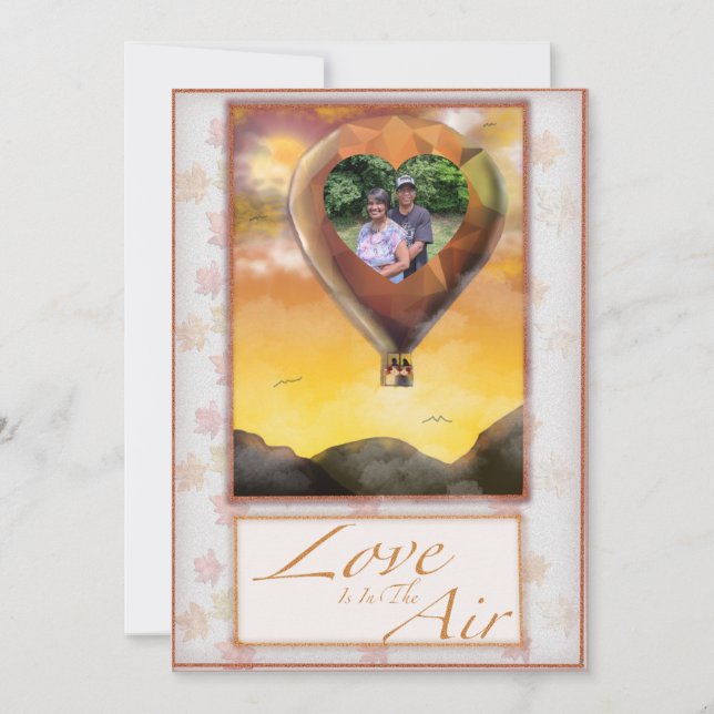 Convite Love Is In The Air Wedding Invitation (Frente)