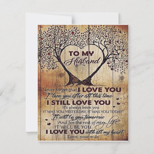 Convite Love Letter To Husband | Special Gift For Man | (Frente)