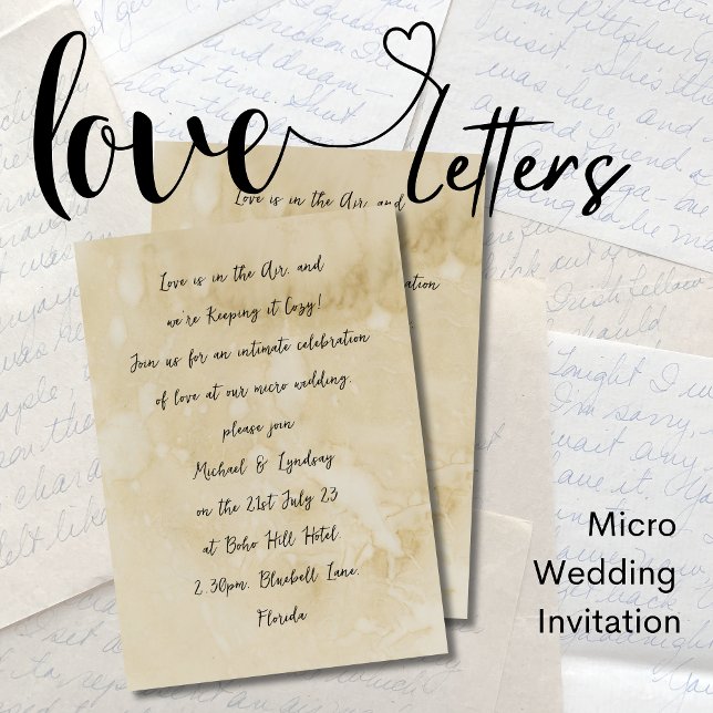 Convite Love Letters MICRO WEDDING (Criador carregado)