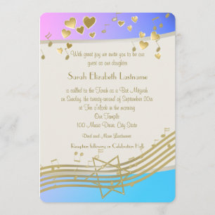 Convite Love Músicas Bat Mitzvah