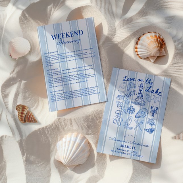 Convite Love on the Lake Bachelorette (Criador carregado)