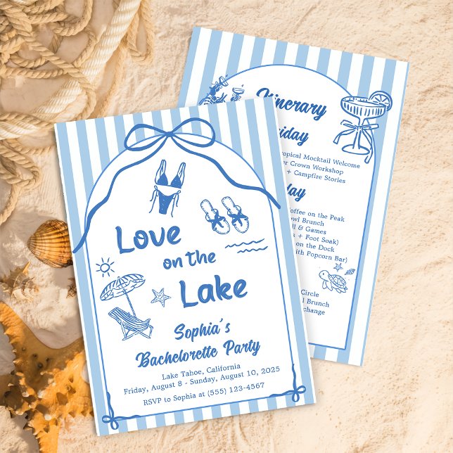 Convite Love On The Lake Bachelorette Party  (Criador carregado)