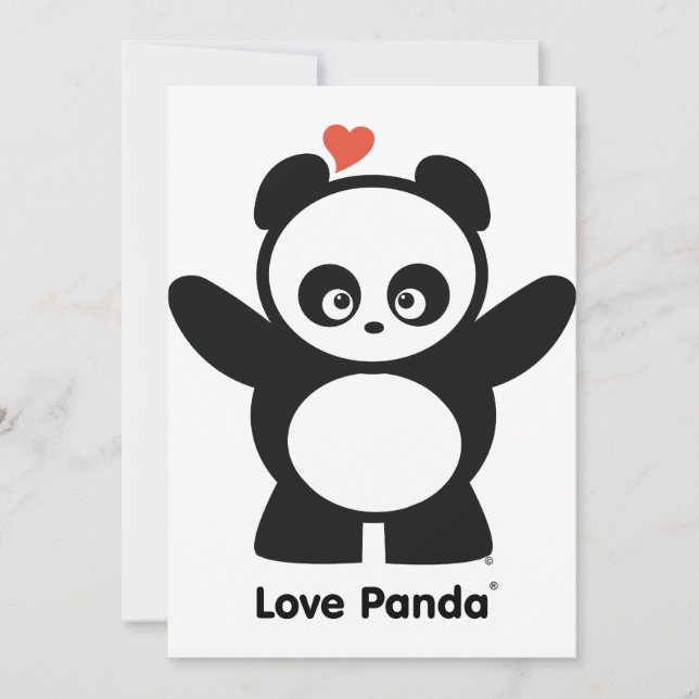 Convite Love Panda® (Frente)