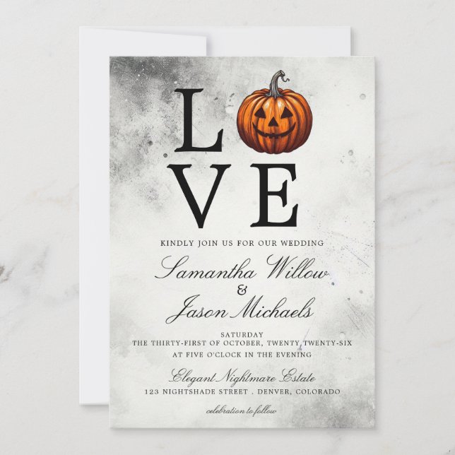Convite Love Pumpkin Wedding (Frente)