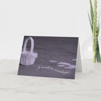 Convite Lovely Petals and Basket Flower Girl Request Card