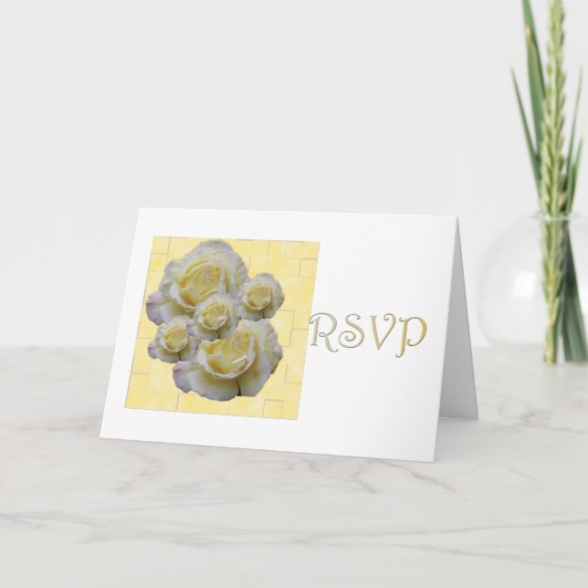 Convite Lovely Rose RSVP (Frente)
