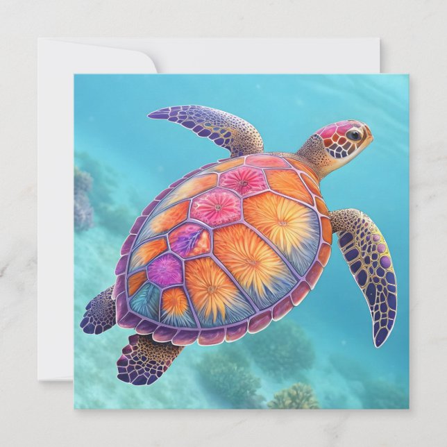 Convite Lovely Turtle (Frente)