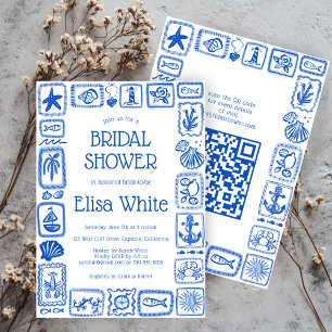 Convite LoveNotes do Chá de panela de QR PERSONALIZADO do 