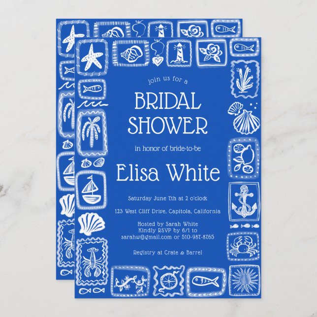 Convite LoveNotes do Chá de panela de QR PERSONALIZADO do  (Frente/Verso)