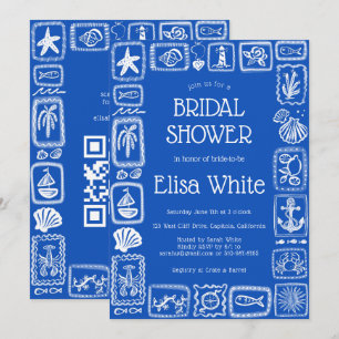 Convite LoveNotes do Chá de panela de QR PERSONALIZADO do 