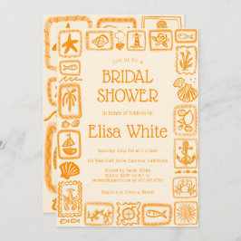 Convite LoveNotes from Sea Chá de panela Modern CUSTOM