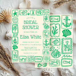 Convite LoveNotes from Sea Chá de panela Modern CUSTOM